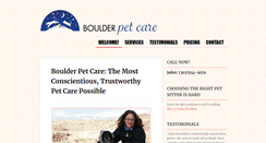 Desktop Screenshot of boulderpetcare.com